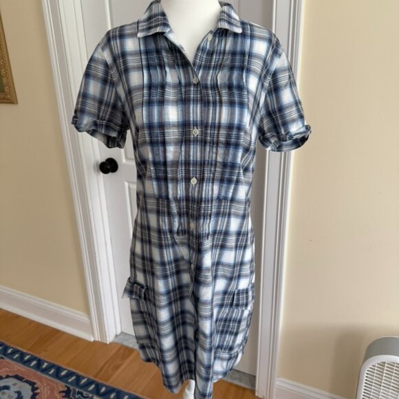 Lucky Brand Button Down Plaid Dress - Picture 1 of 9